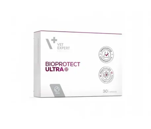 Vet Expert BioProtect Ultrat Харчова добавка для собак із хронічними порушеннями шлунково-кишкової мікрофлори, 30 капсул