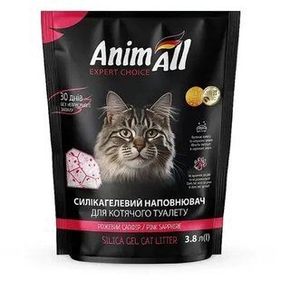 AnimAll Наповнювач силікагелевий Рожевий сапфір для котячого туалету, 3,8 л