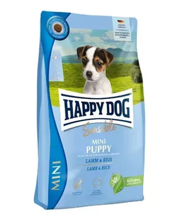 Happy Dog Sensible Mini Puppy Сухой корм с бараниной и рисом для щенков мелких пород, 4 кг