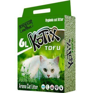 Kotix Tofu Aloe Vera Наповнювач з ароматом алое вера на основі тофу для котячого лотку, 6 л