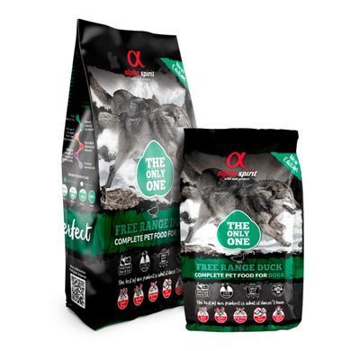 Alpha Spirit The Only One Free Range Duck Альфа спіріт Сухий корм з качкою та рибою для собак, 3 кг