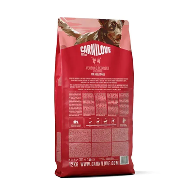 Carnilove Active Venison & Reindeer & Wild Boar Active Adults Сухой корм с олениной и диким кабаном для активных собак, 12 кг