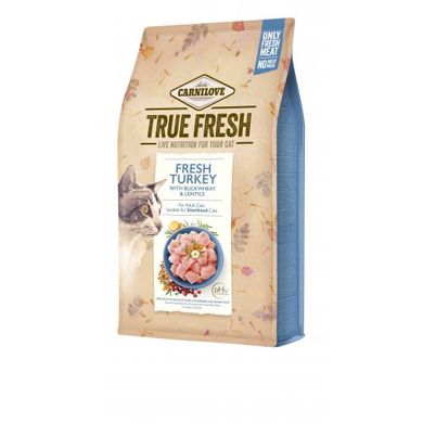 Carnilove True Fresh Cat Повнораціонний корм холістік класу з індичкою для контролю ваги дорослих та стерилізованих котів 0,34 кг