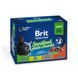 Brit Premium Sterilised Plate Набор влажных кормов для стерилизованных кошек, 12 шт х 100 г