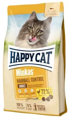 Happy Cat Minkas Hairball Control Сухой корм с птицей для выведения шерсти кошек, 500 г