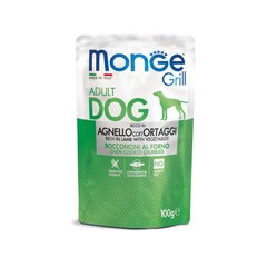 Monge Dog Grill - Вологий корм з ягням та овочами, 100 г