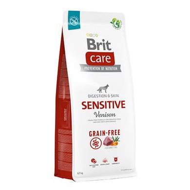 Brit Care Dog Grain-free Sensitive - Сухой беззерновой корм с олениной для собак с чувствительным пищеварением, 1 кг.