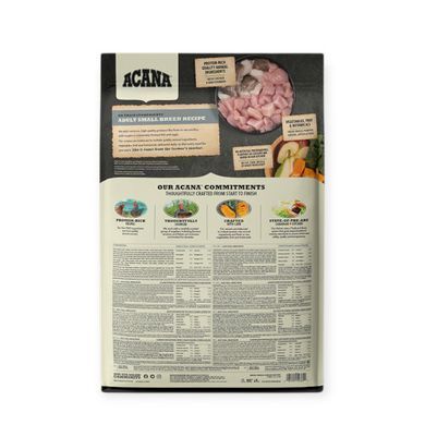 Acana Adult Small Breed Recipe Беззерновой сухой корм с курицей для взрослых собак малых пород, 6 кг