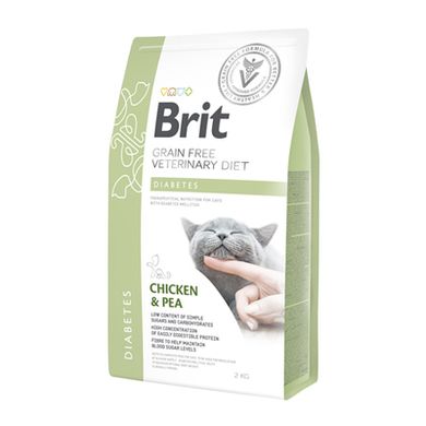 Brit Grain-Free VetDiets Cat Diabets - Сухой диетический корм для взрослых кошек поддержания лечения сахарного диабета, 400 г