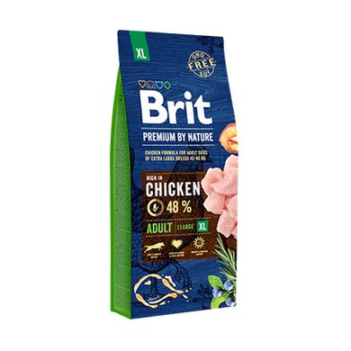 Brit Premium by Nature Adult XL - Сухой корм с курицей для взрослых собак гигантских пород (45-90 кг), 3 кг