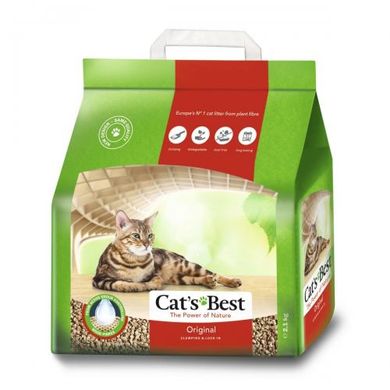 Cat's Best Original Деревний грудкуючий наповнювач для котячого туалету, 5 л (2,1 кг)