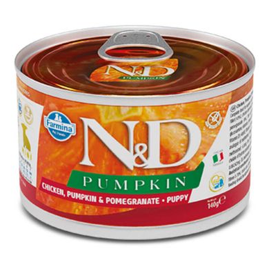 Farmina N&D Grain Free Pumpkin Chicken Puppy Mini - Консервы для щенков мелких пород с тыквой, курицей и гранатом, 140 г