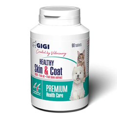 GiGi HEALTHY Skin & Coat N90 Вітамінно-мінеральний комплекс для профілактики хронічних дерматитів та покращення стану шкіри та хутра, 90 табл