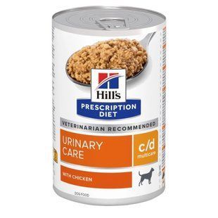 Hill's Prescription Diet Canine c/d Urinary Care Chicken Влажный корм с курицей для собак для лечения МКБ, 370 г