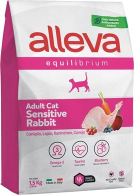 Alleva Equilibrium Sensitive Rabbit Adult Cat Полнорационный корм с кроликом для взрослых кошек с чувствительным пищеварением 1,5 кг