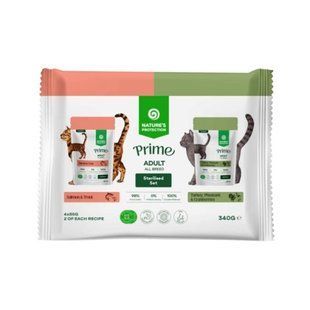 Nature's Protection Prime Sterilised Cats Set Adult Сет влажного корма для стерилизованных кошек, 4x85 г