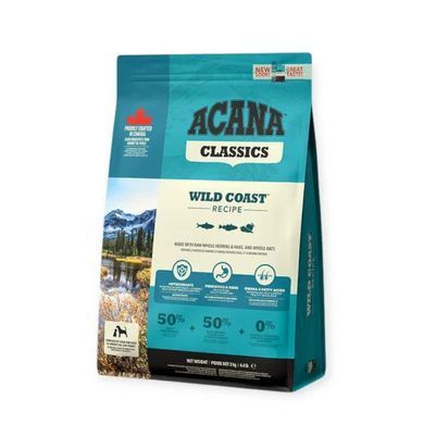 Acana Wild Coast Dog Сухой корм с рыбой для взрослых собак всех пород, 2 кг