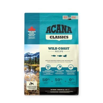 Acana Wild Coast Dog Сухой корм с рыбой для взрослых собак всех пород, 2 кг
