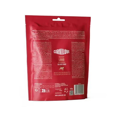 Carnilove Crunchy Snack Lamb with Cranberries Хрусткі ласощі з ягням та журавлиною для собак, 200 г