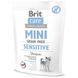 Brit Care Mini Sensitive Grain Free - Сухой беззерновой гипоаллергенный корм для собак миниатюрных пород с чувствительным пищеварением, 400 г