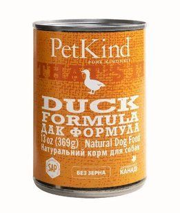 PetKind Duck Монопротеиновый влажный корм с уткой для собак всех пород и стадий жизни, 369 г