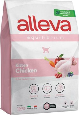 Alleva Equilibrium Chicken Kitten Полнорационный корм с курицей для котят, беременных и лактирующих кошек 1,5 кг