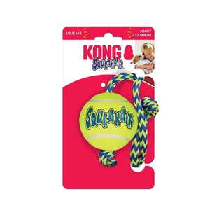 Kong Squeakair Конг Игрушка мячик с веревкой для собак, M