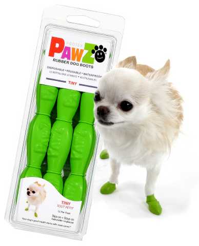 PawZ Резиновая обувь-носки Tiny размер для собак миниатюрных пород