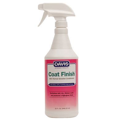 Davis Coat Finish Девіс Спрей для відновлення шерсті у собак і котів, 946 мл