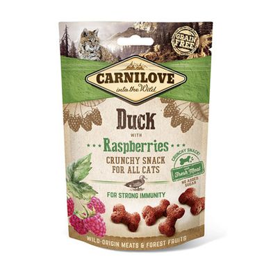 Carnilove Crunchy Duck with Raspberries Ласощі з качкою та малиною для підтримки імунітету кішок