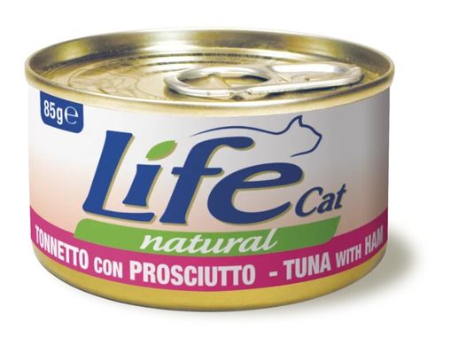 LifeCat консерва тунец с куриной ветчиной для котов