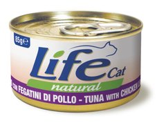 LifeCat консерва з тунцем та курячою печінкою для котів