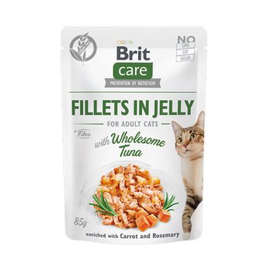 Brit Care Cat Pouch Wholesome Tuna in Jelly - Влажный корм с тунцом в желе для котов, 85 г