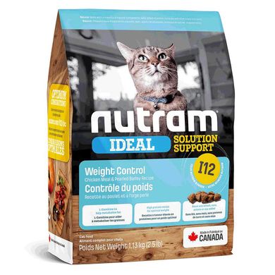 Nutram I12 Ideal SS Холистик, для взрослых кошек, склонных к лишнему весу, с курицей и овсянкой 1.13кг