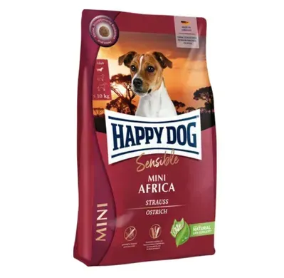 Happy Dog Mini Africa Сухий корм зі страусом для собак дрібних порід при алергіях та харчовій непереносимості, 800 г
