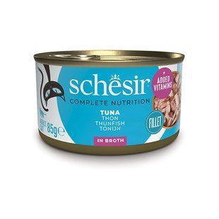 Schesir Tuna Шезір Вологий корм з тунцем в бульйоні для котів, 85 г