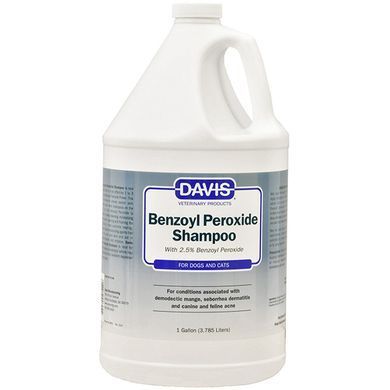 Davis Benzoyl Peroxide Shampoo Девіс Шампунь лікувальний для собак і котів з демодекозом і дерматитами, 3,8 л