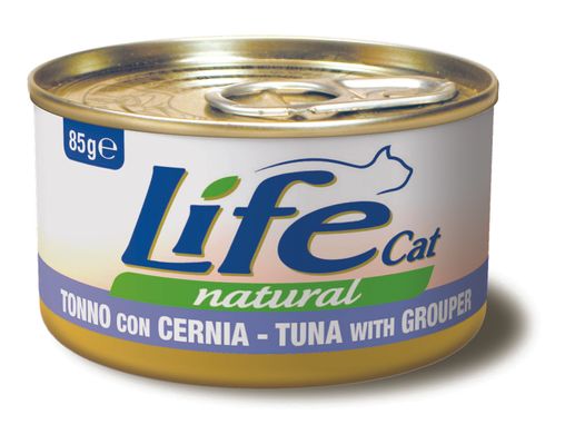 LifeCat консерва с тунцом и окунем для котов