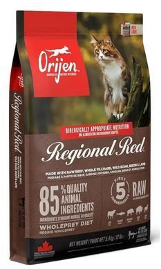Orijen Regional Red Cat Сухий корм зі смаком м'яса та риби для котів, 5,4 кг