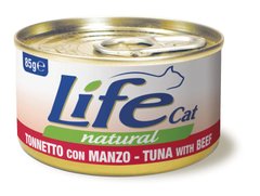 LifeCat консерва з тунцем та яловичиною для котів