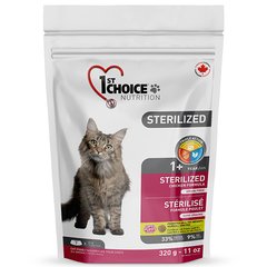 1st Choice Sterilized Chicken - Сухий супер-преміум корм для кастрованих котів та стерилізованих кішок, 10 кг