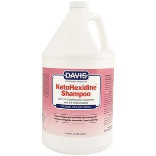 Davis KetoHexidine Shampoo Девіс Шампунь лікувальний з 2% хлоргексидином та 1% кетоконазолом для собак і котів із захворюваннями шкіри, 3,8 л