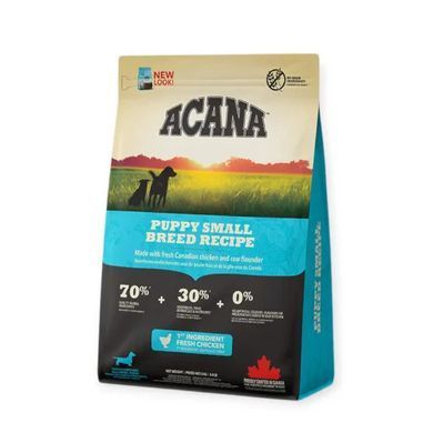Acana Puppy Small Breed Сухий беззерновий корм з куркою для цуценят малих порід, 2 кг