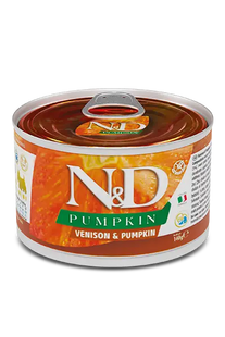 Farmina N&D Grain Free Venison & Pumpkin Mini Вологий корм з олениною та гарбузом для собак дрібних порід, 140 г