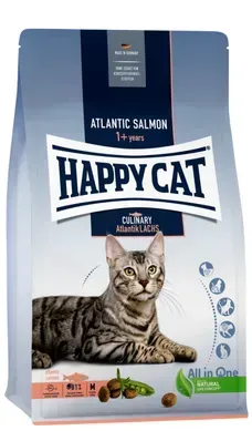 Happy Cat Culinary Atlantik-Lachs Сухой корм с атлантическим лососем для взрослых кошек, 300 г