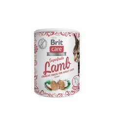 Brit Care Cat Snack Superfruits Lamb Ласощі беззернові з ягнятиною та кокосом для дорослих котів