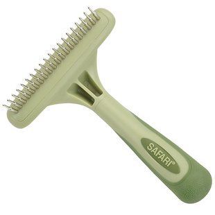 Safari Dog Rotating Pin Undercoat Rake Сафарі Граблі однорядні з обертовими штифтами для підшерстку собак
