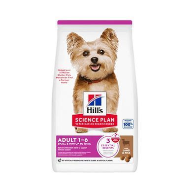 Hill's SP Canine Adult Small and Mini Сухой корм с ягненком и рисом для взрослых собак мелких пород, 300 г