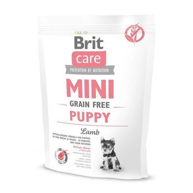 Brit Care Mini Grain Free Puppy - Сухий беззерновий корм із ягнятком для цуценят мініатюрних порід собак, 400 г
