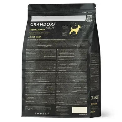 Grandorf Fresh Salmon & Sweet Potato Adult Dog Mini Сухой корм с лососем и бататом для взрослых собак малых пород, 1 кг